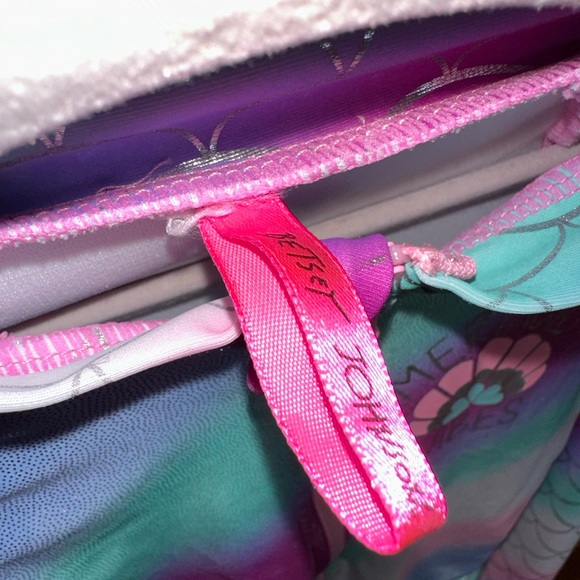 Betsy Johnson Metallic Mermaid Swimsuit Rashguard - Picture 4 of 7